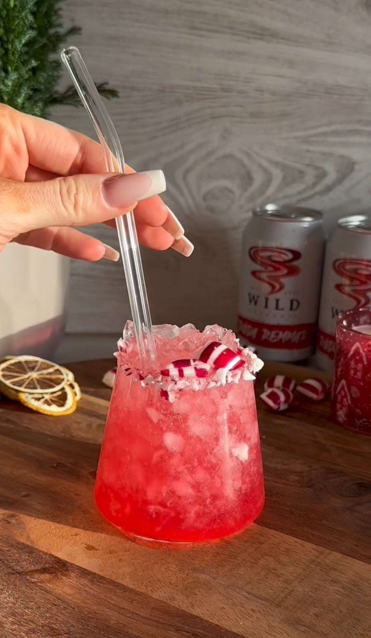 Juldrink polkagris - Alkoholfri