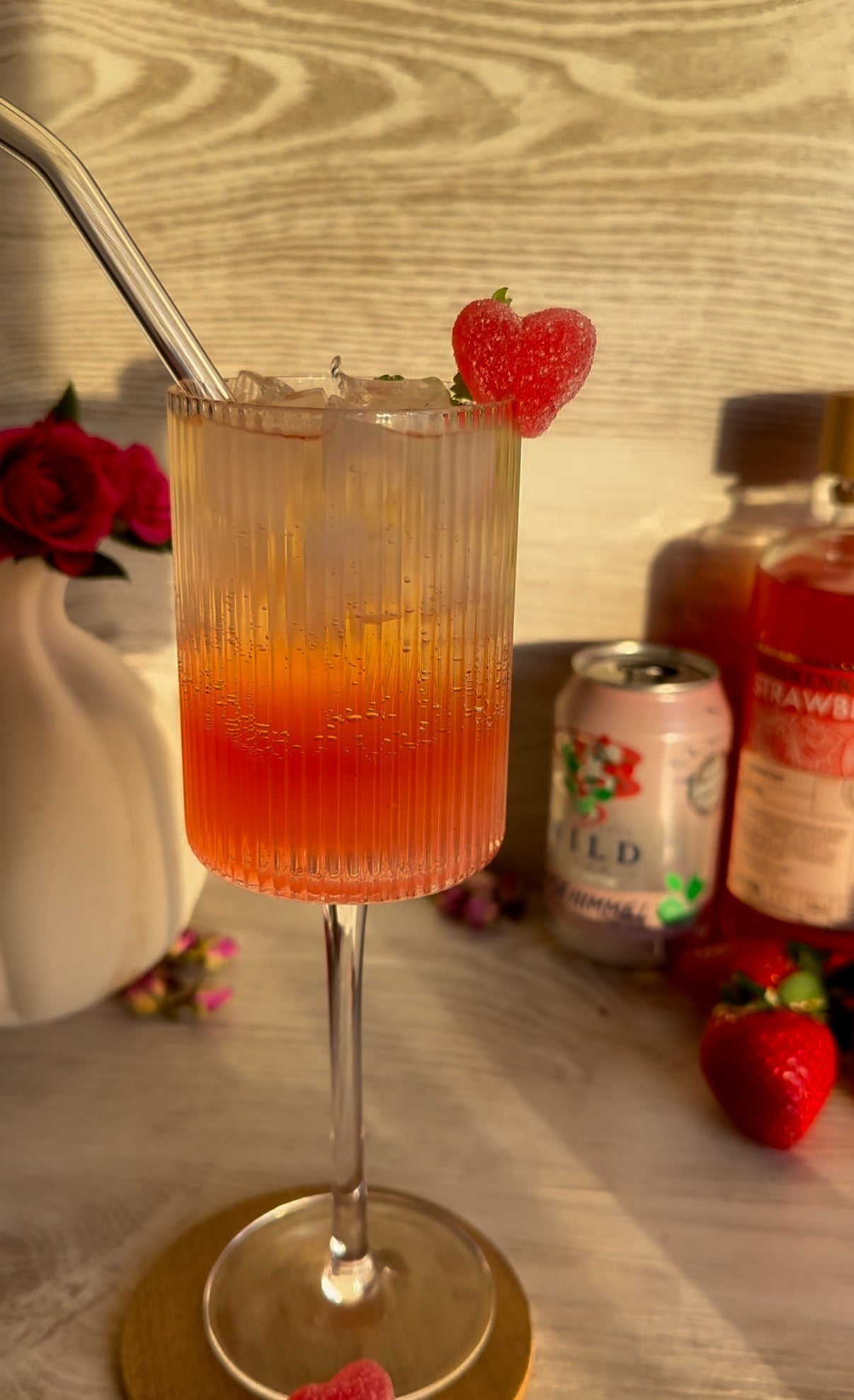 Jordgubb & rabarber spritz