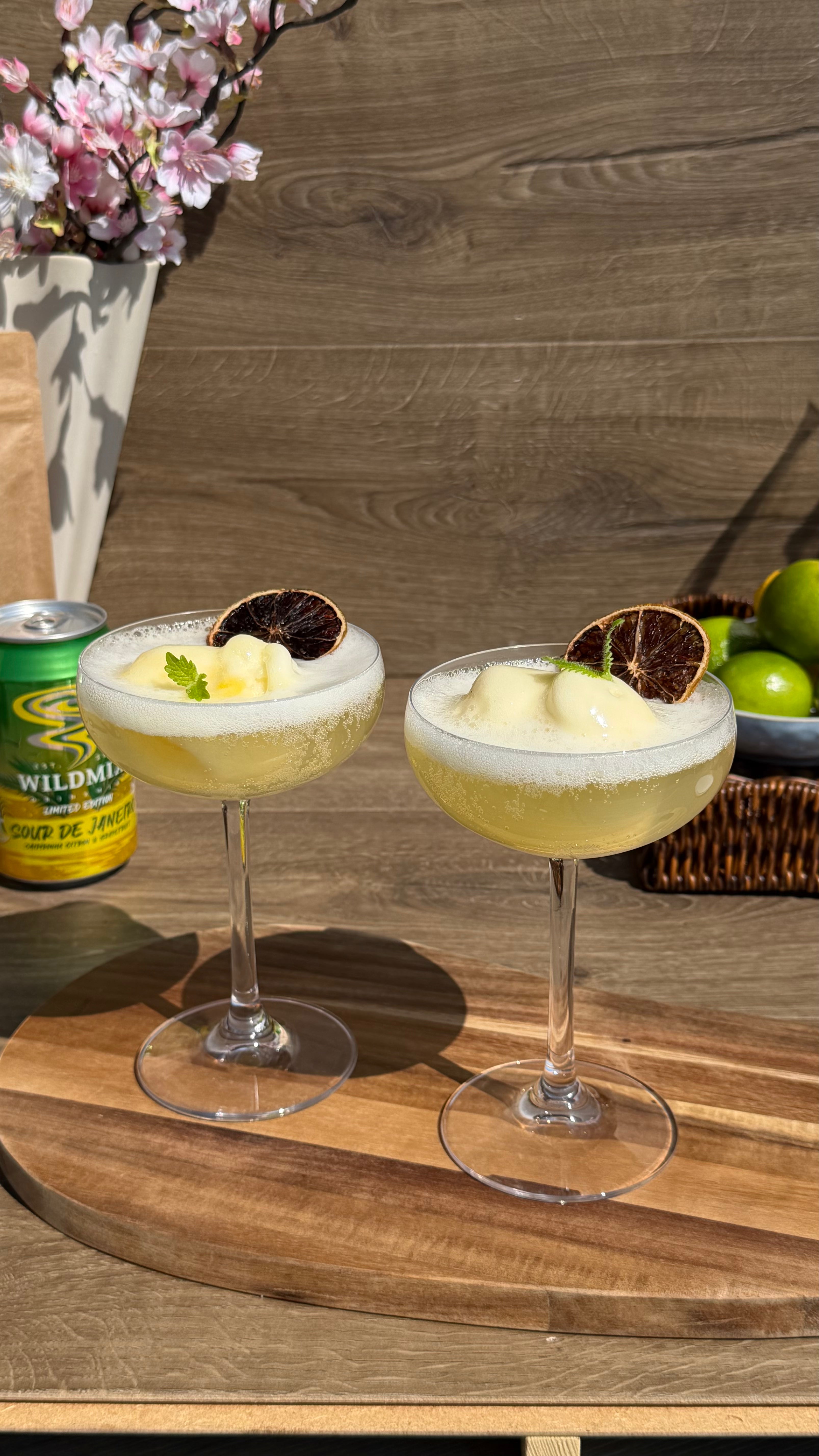 Lemon Prosecco Sorbet Cocktail