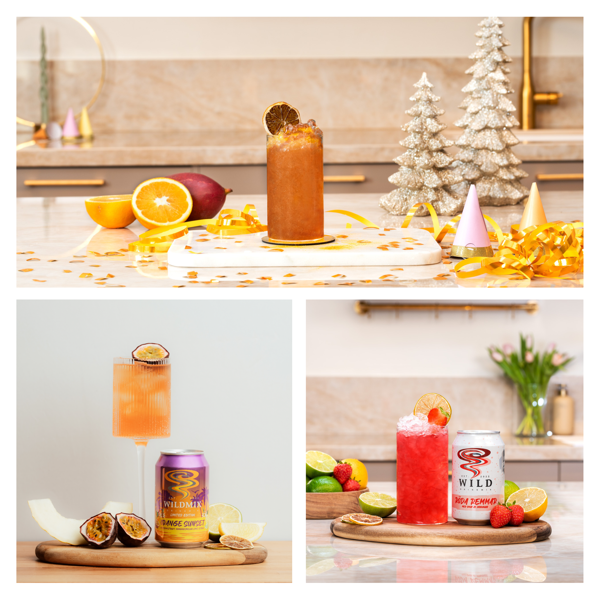 Mixat 6-pack: Golden Gala, Röda Remmar, Orange Sunset